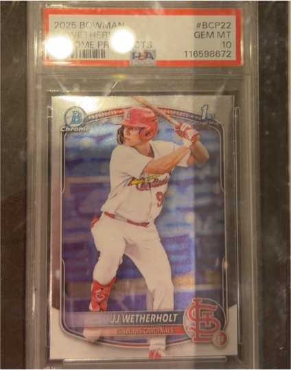 2025 Bowman Chrome #BCP22 JJ Wetherholt — front