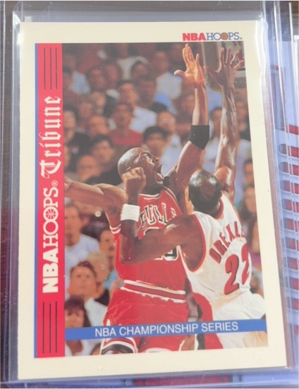 1992-93 Hoops #TR1 NBA Championship Series Michael Jordan — front