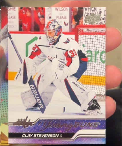 2023-24 Upper Deck Series 2 #457 Clay Stevenson Young Guns Washington Capitals — front