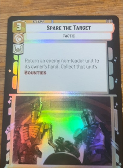 Star Wars Unlimited Shadows of the Galaxy #206 Spare the Target — front