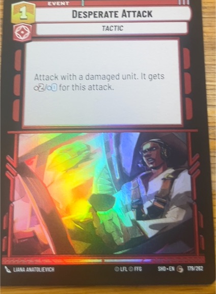 Star Wars Unlimited Shadows of the Galaxy #179 Desperate Attack — front