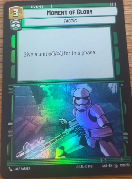 Star Wars Unlimited Shadows of the Galaxy #130 Moment of Glory — front