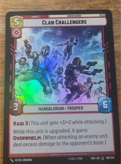 Star Wars Unlimited Shadows of the Galaxy #169 Clan Challengers — front
