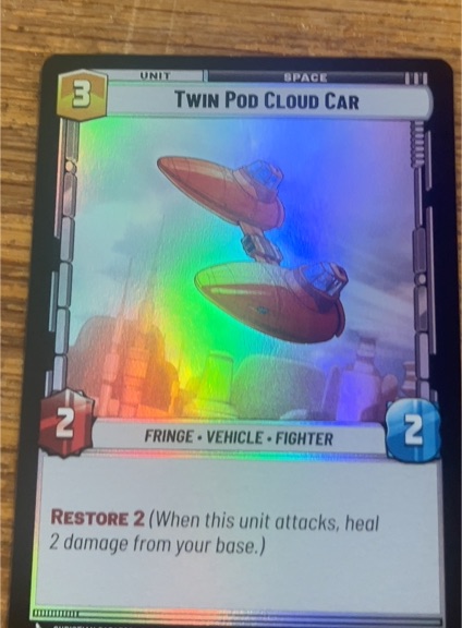 Star Wars Unlimited Shadows of the Galaxy #259 Twin Pod Cloud Car Foil — front