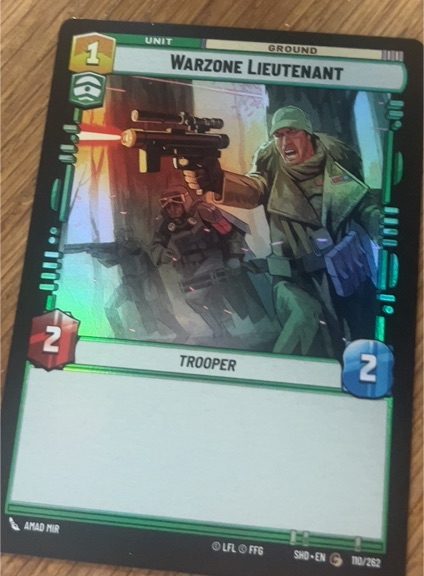 Star Wars Unlimited #110 Warzone Lieutenant — front