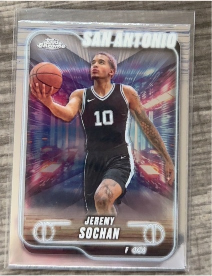 2024-25 Topps Chrome #181 Jeremy Sochan — front