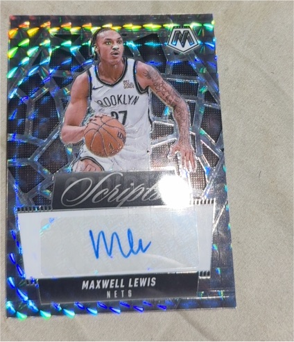 2024-25 Panini Mosaic #MS-MAX Maxwell Lewis Scripts — front