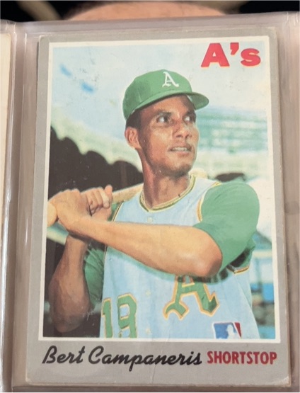 1970 Topps #205 Bert Campaneris Oakland Athletics — front