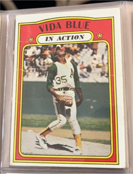 1972 Topps #170 Vida Blue In Action — front