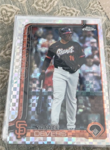 2025 Topps Chrome Update #USC105 Rafael Devers X-Fractor — front