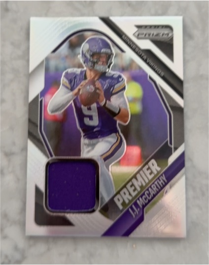 2025 Panini Prizm Premier Jerseys #PJY-JJM J.J. McCarthy — front