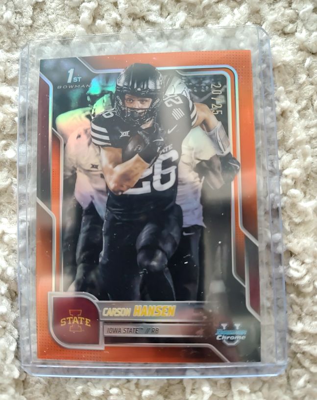 2025 Bowman University Chrome #55 Carson Hansen — front