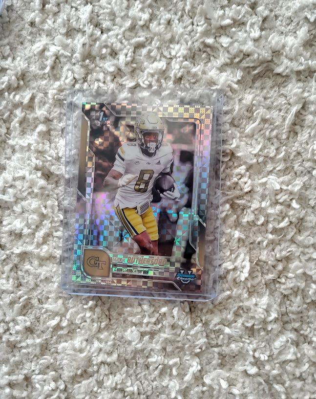 2025 Bowman Chrome University #23 Malik Rutherford X-Fractor — front