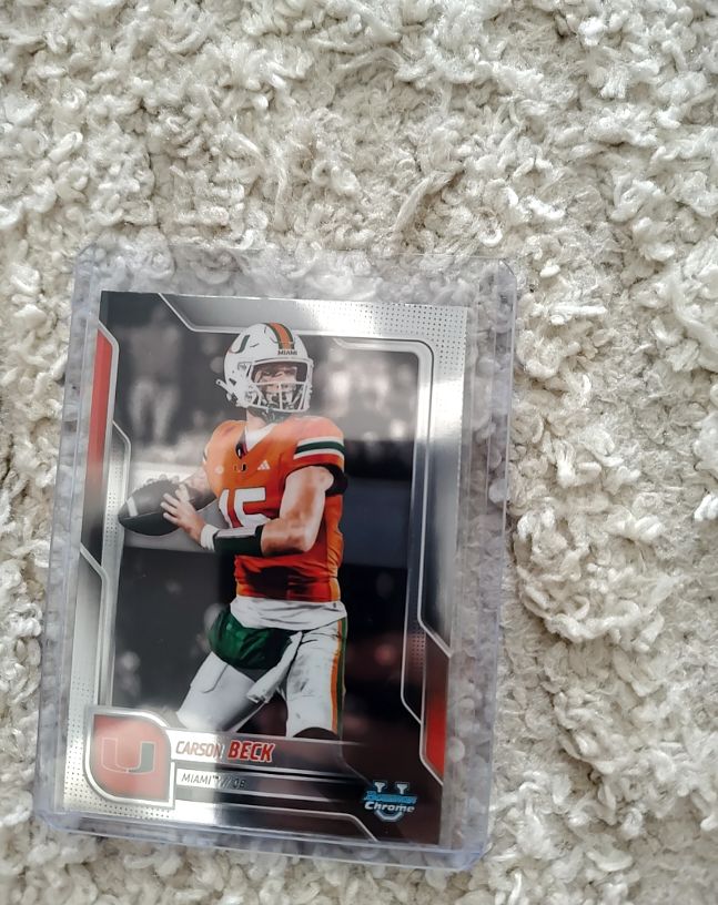 2025 Bowman University Chrome #138 Carson Beck — front
