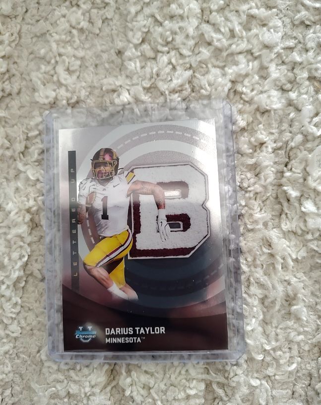 2025 Bowman Chrome University #LU-12 Darius Taylor Lettered Up — front