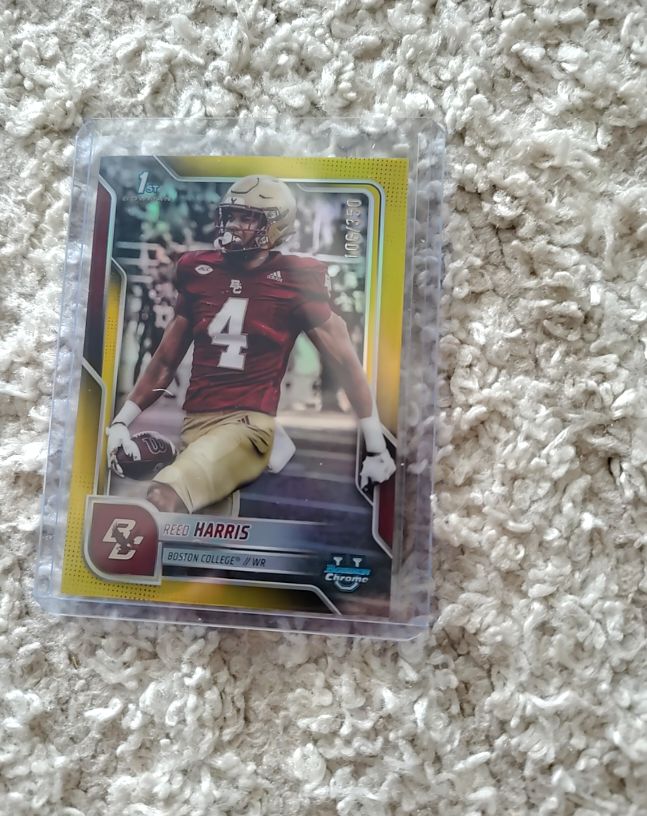 2025 Bowman Chrome University #93 Reed Harris Yellow Refractor — front
