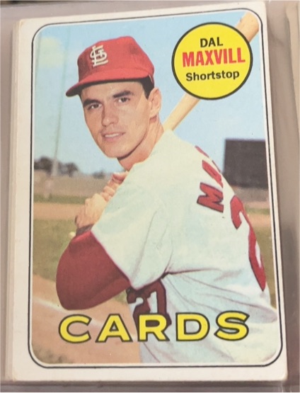1969 Topps #320 Dal Maxvill — front