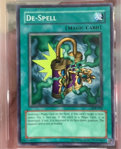 1996 Yu-Gi-Oh! SDY-029 De-Spell — front