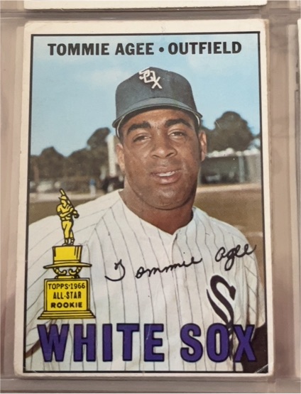 1967 Topps #455 Tommie Agee — front