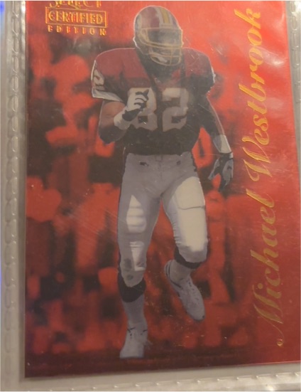 1996 Select Certified #15 Michael Westbrook Washington Redskins — front