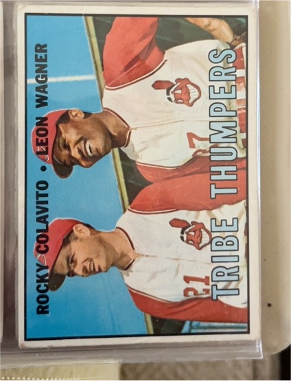 1967 Topps #109 Tribe Thumpers Rocky Colavito Leon Wagner — front