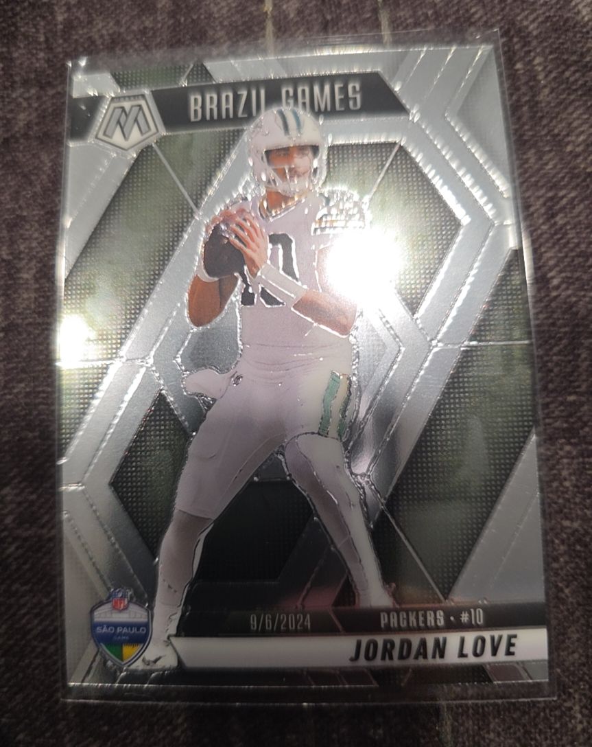 2025 Panini Mosaic #265 Jordan Love Brazil Games — front