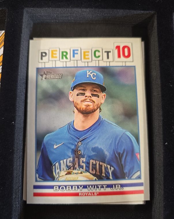 2025 Topps Heritage High Number Perfect 10 #P10-5 Bobby Witt Jr. — front