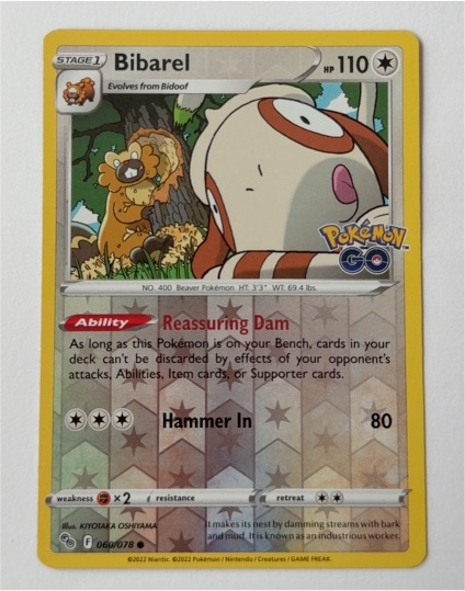 2022 Pokémon GO #60 Bibarel — front