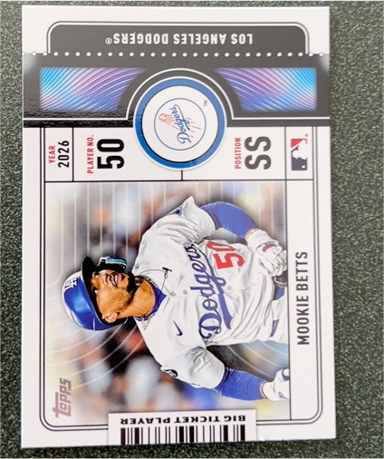 2026 Topps Series 1 Big Ticket Player #BTP-8 Mookie Betts — front