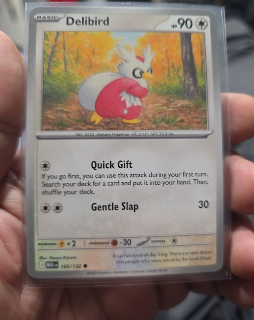 2023 Pokemon TCG ME01: Mega Evolution #105 Delibird — front