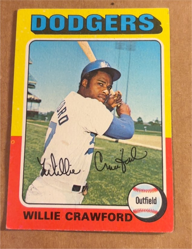 1975 Topps #186 Willie Crawford — front