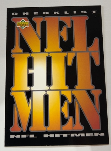 1993 Upper Deck #62 NFL Hitmen Checklist — front