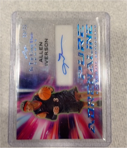 2025 Leaf In The Game Used #18 Allen Iverson Pure Adrenaline Autograph — front