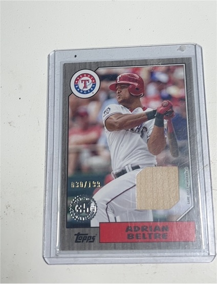 2022 Topps Series 2 #87BR-ABE Adrian Beltre 1987 35th Anniversary Relics Black — front