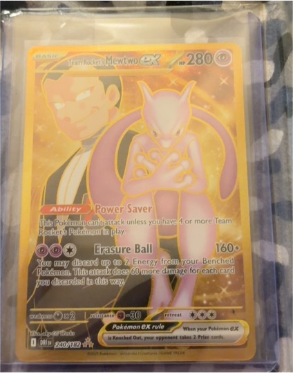 2025 Pokémon #240 Team Rocket's Mewtwo ex — front