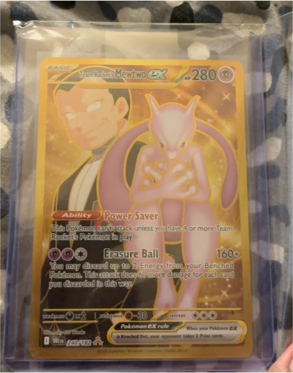 2025 Pokémon TCG Team Rocket's Mewtwo ex #240 — front