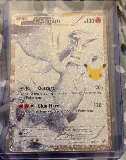 2019 Pokémon Celebrations: Classic Collection #113 Reshiram — front