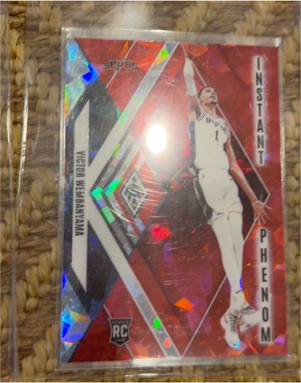 2023-24 Panini Phoenix #13 Victor Wembanyama Instant Phenom Red Ice Rookie — front
