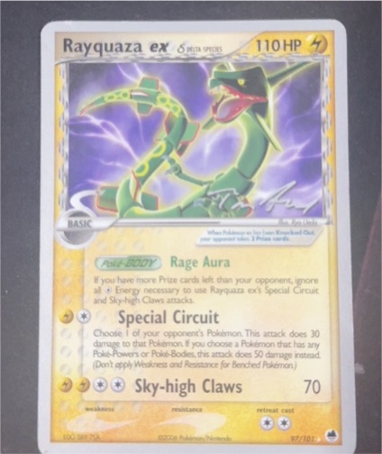 2007 Pokemon Dragon Frontiers #97 Rayquaza ex (Delta Species) — front