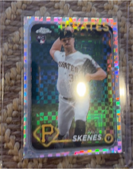 2024 Topps Chrome Update #USC88 Paul Skenes X-Fractor Rookie — front
