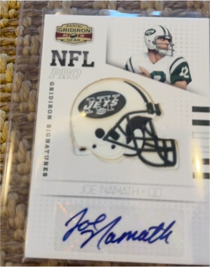 2010 Panini Gridiron Gear # Joe Namath — front