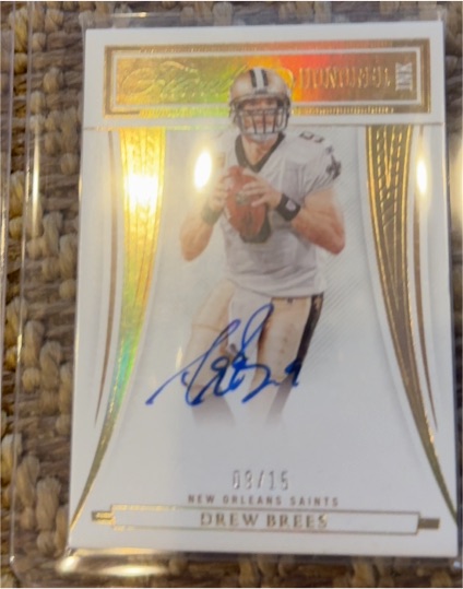 2022 Panini Flawless Honored Ink Gold #03 Drew Brees — front