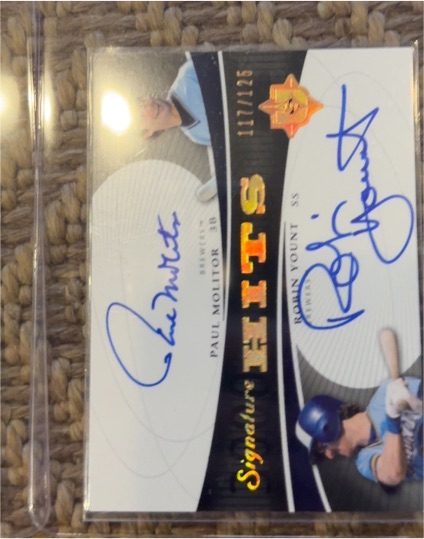 2024 Leaf Signatures Hits #11/125 Paul Molitor Robin Yount — front