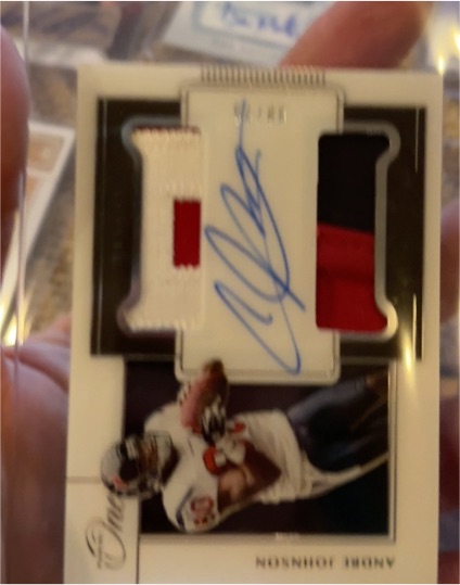 2019 Panini One Andre Johnson Rookie Patch Auto — front