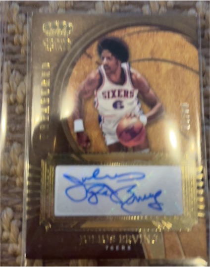 2023-24 Panini Crown Royale Treasured Auto #TA-ERV Julius Erving — front