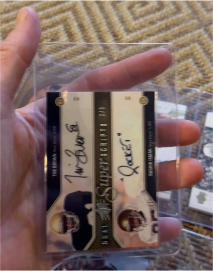 2006 Playoff National Treasures Dual Signatures Tim Brown/Jason Taylor — front
