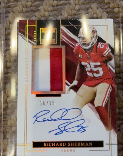 2020 Panini Flawless Star Swatch #15 Richard Sherman — front