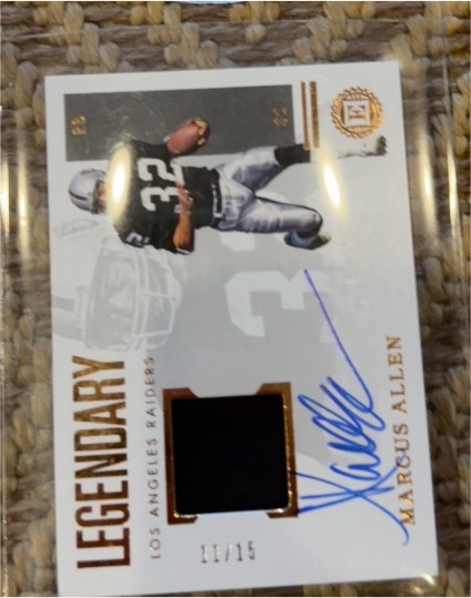 2020 Panini Encased Legendary #11/15 Marcus Allen — front