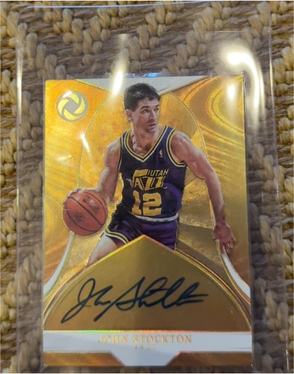 2020 Panini Spectra Gold Prizm #SIG-JST John Stockton — front