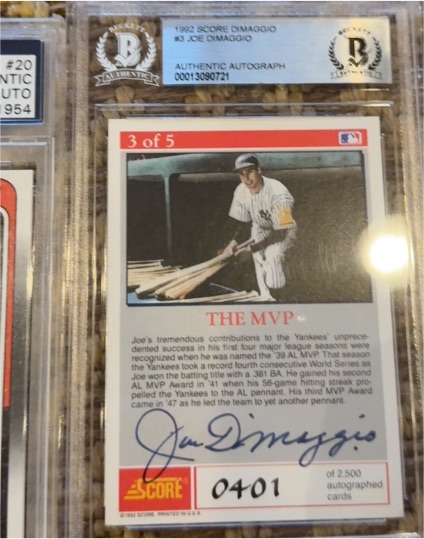 1992 Score #3 Joe DiMaggio — front